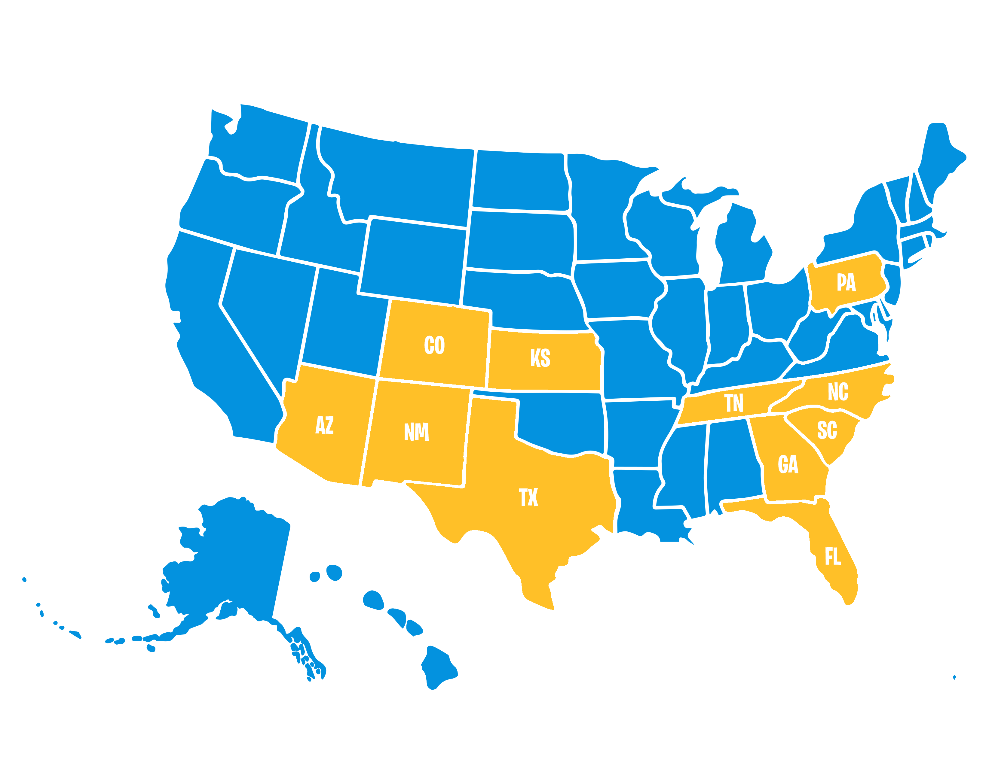 Map with States